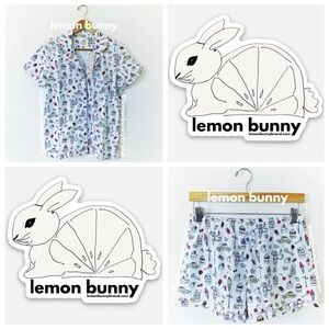 Roller Rabbit x Caffè Panna Dulce De Monkey Polo Pajamas Pistachio M New NWT